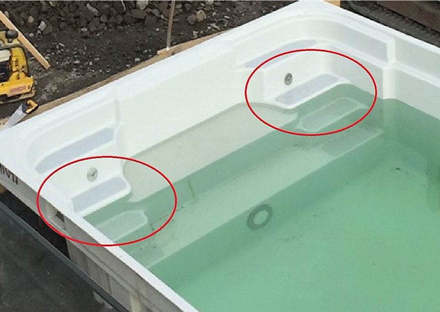 Inte skäligt reparera lutande swimmingpool - prisavdrag på 100 000 kronor