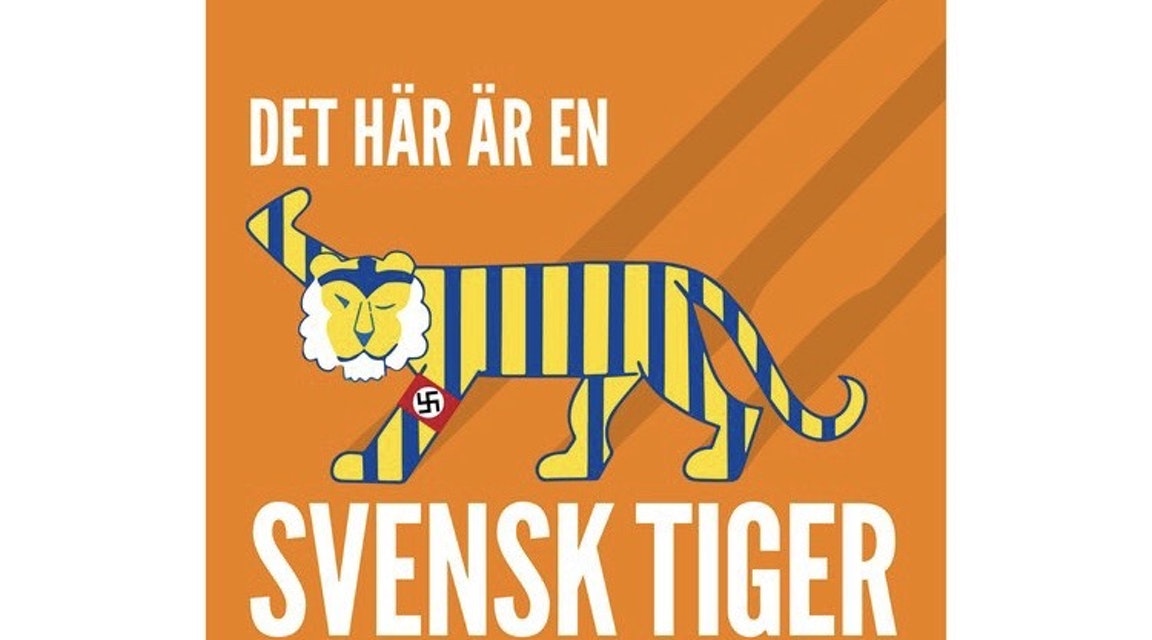 Hitlerhälsande tiger parodi - inte upphovsrättsbrott